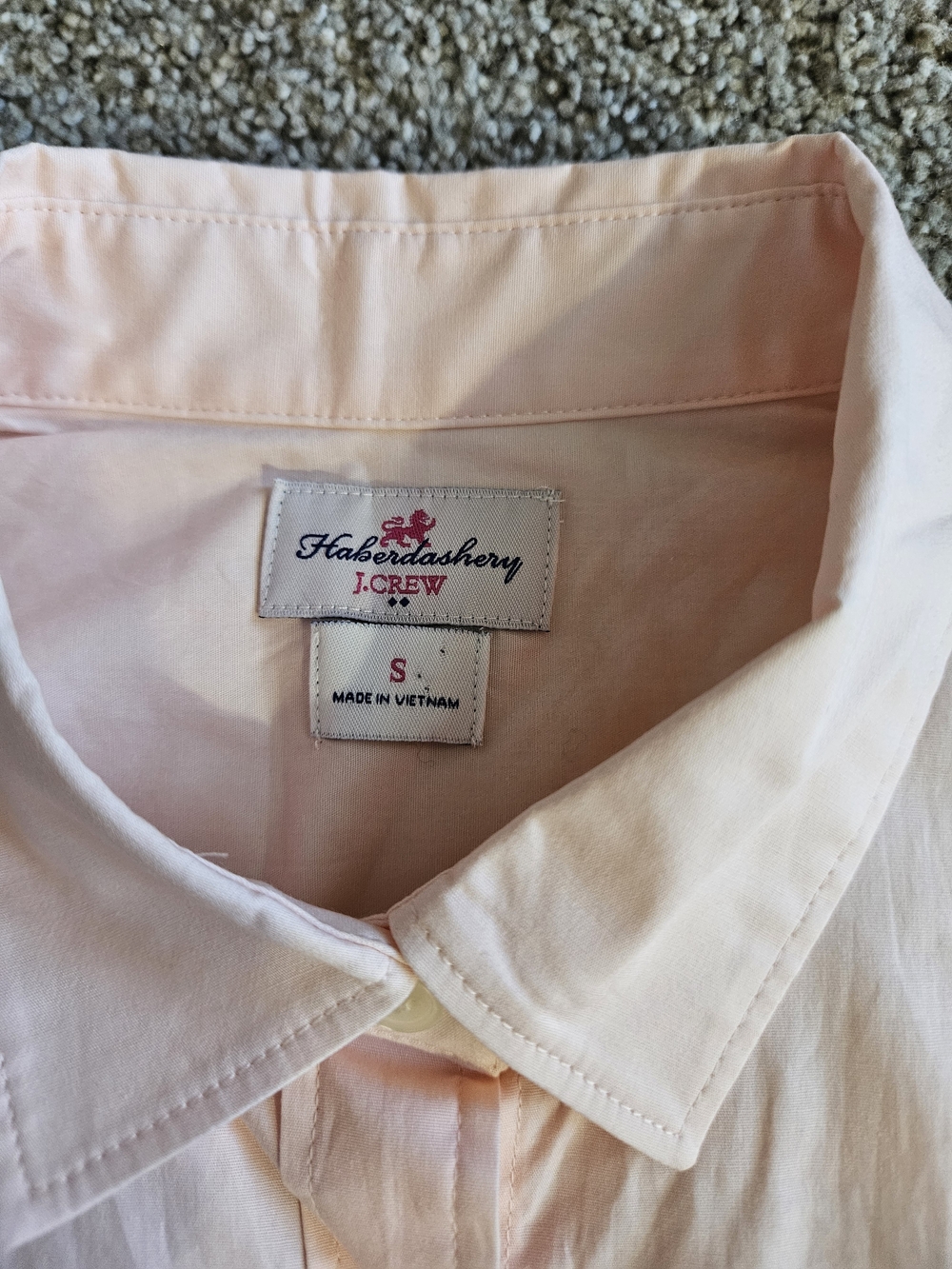 J.Crew Haberdashery Men's Light Pink Button-Up Shirt